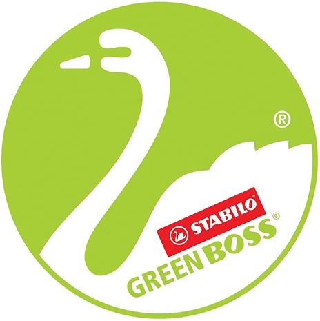 Evidenziatore Ecosostenibile - STABILO GREEN BOSS - 83% Plastica Riciclata - Astuccio da 4 - Colori assortiti - 5