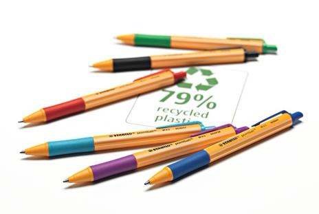 Penna a sfera Ecosostenibile - STABILO pointball - CO2 neutral - Astuccio da 6 - Colori assortiti - 6