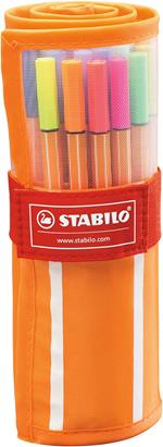 Fineliner - STABILO point 88 - Rollerset con 30 Colori assortiti