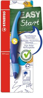 Penna Roller Ergonomica - STABILO EASYoriginal per Mancini in Blu/Azzurro - Cartuccia Blu inclusa