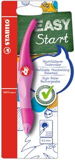 Penna Roller Ergonomica - STABILO EASYoriginal per Destrimani in Rosa - Cartuccia Blu inclusa