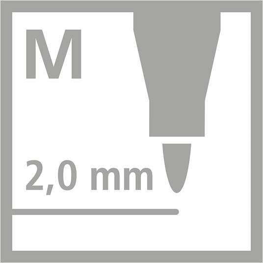 Pennarello - STABILO power - Punta Media - Astuccio da 15 - Colori assortiti - 4