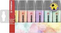 Cartoleria Evidenziatore - STABILO BOSS ORIGINAL Pastel - Astuccio da 6 - Colori assortiti STABILO