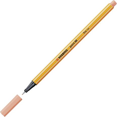 Fineliner - STABILO point 88 Pastel - Astuccio da 8 - Colori pastello assortiti - 4
