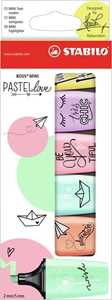 Cartoleria Evidenziatore - STABILO BOSS MINI Pastellove - Astuccio da 6 - Colori assortiti STABILO