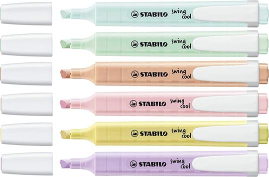 STABILO Pastel Collection Set. Confezione mista 13 pezzi: 6 swing cool pastel, 3 point 88, 3 pointMax, 1 righello stencil - 6