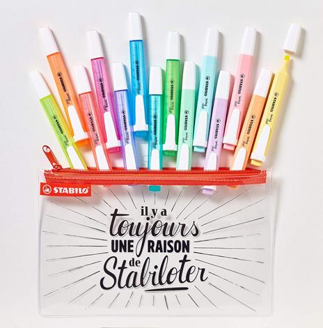 Evidenziatore - STABILO swing cool - Trousse con 14 Evidenziatori: 8 Fluo + 6 Pastel - Edizione Limitata - 3