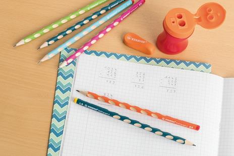 Matita Ergonomica triangolare - STABILO EASYgraph S per Destrimani in Azzurro - Pack da 2 - Gradazione HB - 6