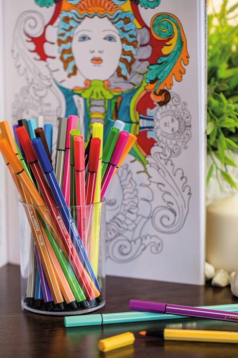 Pennarello Premium - STABILO Pen 68 - Rollerset con 30 Colori assortiti - 6