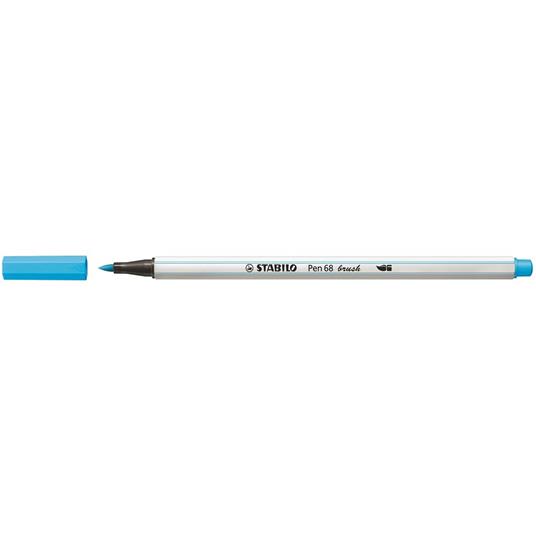 Pennarello Premium con punta a pennello - STABILO Pen 68 brush - Astuccio da 10 - con 10 colori assortiti - 3