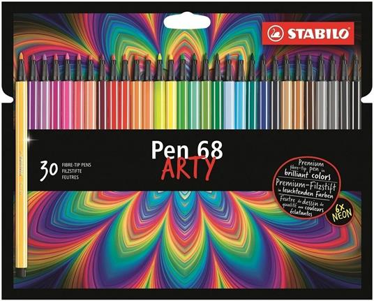 Pennarello Premium - STABILO Pen 68 - ARTY - Astuccio da 30 - Colori assortiti
