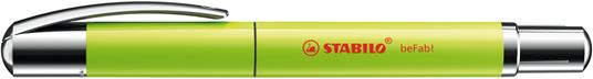 Penna Roller - STABILO beFab! Uni Colors in Kiwi - 3 Cartucce Blu incluse - 2