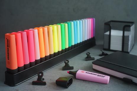 Evidenziatore - STABILO BOSS ORIGINAL Desk-Set 50 Years Edition - 23 Colori assortiti 9 Neon + 14 Pastel - 8