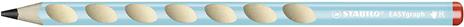 School Set - STABILO EASYgraph in Blu per Destrimani - con Gomma + Temperino - 2