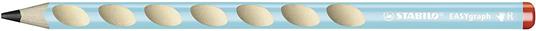 School Set - STABILO EASYgraph in Blu per Destrimani - con Gomma + Temperino - 2