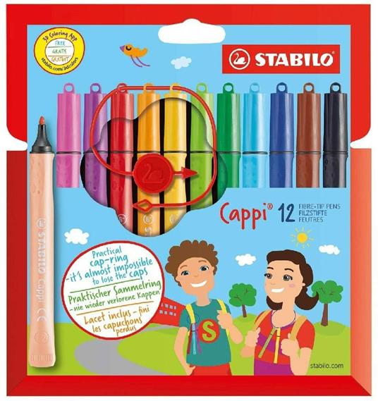 Pennarello Premium con punta a pennello - STABILO Pen 68 brush - ARTY - Astuccio da 12 - Colori assortiti - 6