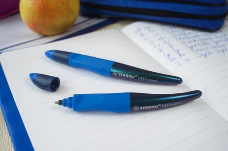 Penna roller STABILO EASYoriginal Holograph per destrimani Blu. Con 1 ricarica blu  - 5