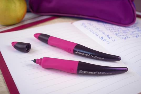 Penna roller STABILO EASYoriginal Holograph per destrimani Magenta. Con 1 ricarica blu - 5