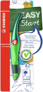 Penna roller STABILO EASYoriginal Holograph per destrimani Verde. Con 1 ricarica blu