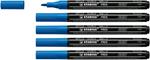 Marker acrilico - STABILO FREE Acrylic - T100 Punta rotonda 1-2mm - Confezione da 5 - Blu scuro