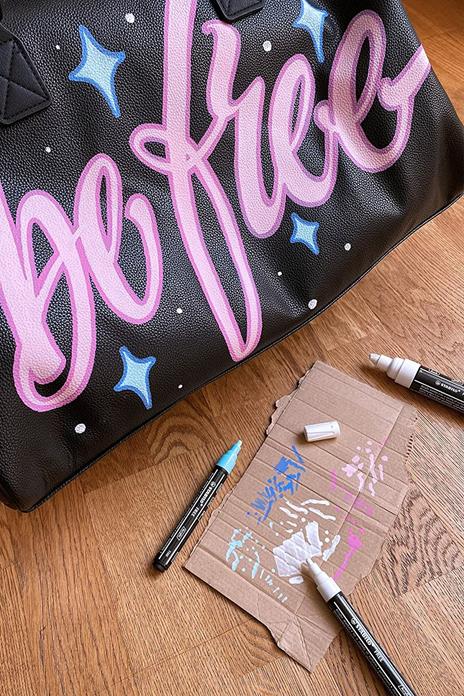 Marker acrilico - STABILO FREE Acrylic - T300 Punta rotonda 2-3mm - Confezione da 5 - Blu Cobalto - 3