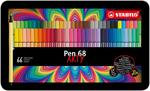 Pennarello Premium - STABILO Pen 68 - ARTY - Scatola in Metallo da 66 - Colori assortiti