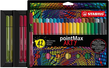 Fineliner Premium - STABILO pointMax - ARTY - Astuccio da 48 - Colori assortiti - 2