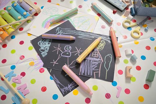 Matita colorata Multi-Funzione - STABILO woody 3 in 1 Astuccio da 18 - con Temperino e Pennello - Colori Pastello assortiti - 6