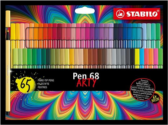 Pennarello Premium - STABILO Pen 68 - ARTY - Astuccio da 65 - Colori assortiti