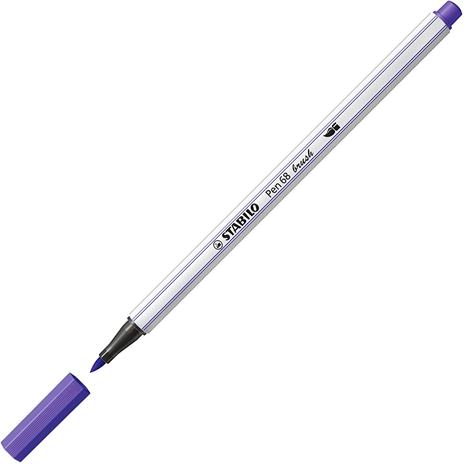 Pennarello Premium con punta a pennello - STABILO Pen 68 brush - ARTY - Astuccio da 24 - Colori assortiti - 2
