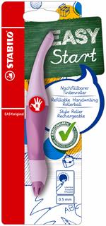 Penna Roller Ergonomica - STABILO EASYoriginal Pastel per Destrimani in Glicine - Cartuccia Blu inclusa