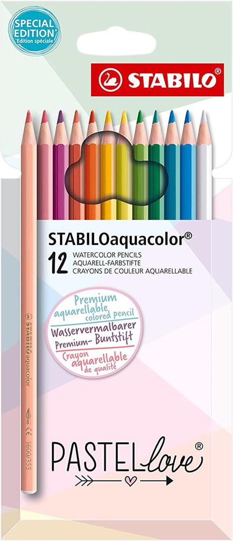 Matita colorata acquarellabile – STABILOaquacolor – ARTY – Astuccio da 36 –  Colori assortiti – Giochi e Prodotti per l'Età Evolutiva