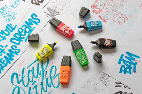 Evidenziatore e Marker - STABILO BOSS MINI by Snooze One - Astuccio da 5 - Rosa/Blu/Giallo/Verde/Nero - 4