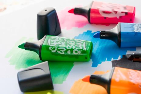 Evidenziatore e Marker - STABILO BOSS MINI by Snooze One - Astuccio da 5 - Rosa/Blu/Giallo/Verde/Nero - 6
