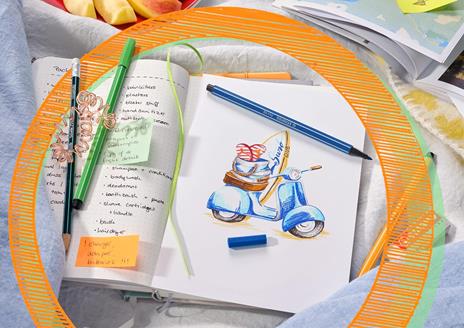 Pennarello Premium - STABILO Pen 68 - Pastellove Set - Astuccio da 15 - Colori assortiti - 4