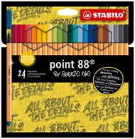 Fineliner - STABILO point 88 - Snooze One Edition - Astuccio da 24 - Colori assortiti