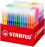 Pennarello a punta fine e impugnatura triangolare - STABILO Trio A-Z - School Box da 240 - 20 Colori assortiti