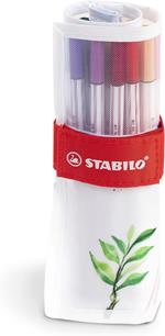 Pennarello Premium con punta a pennello - STABILO Pen 68 brush - Rollerset con 18 colori assortiti