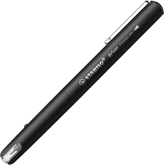 Fineliner Premium - STABILO dr!ver - Tratto Fine (0,4 mm) - Astuccio da 4 - Verde, Rosso, Blu, Nero - 2