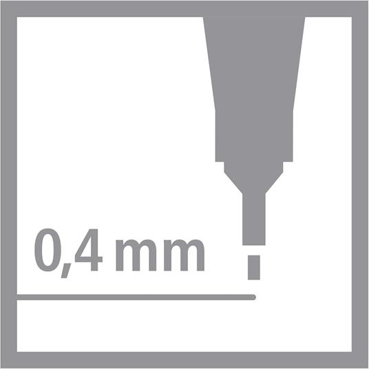 Fineliner Premium - STABILO dr!ver - Tratto Fine (0,4 mm) - Astuccio da 4 - Verde, Rosso, Blu, Nero - 8