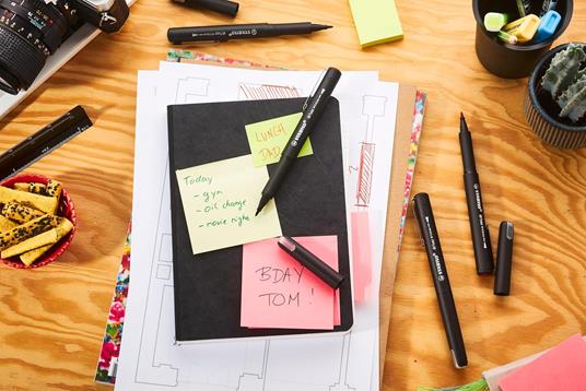 Fineliner Premium - STABILO dr!ver - Tratto Medio (0,8 mm) - Astuccio da 4 - Verde, Rosso, Blu, Nero - 7