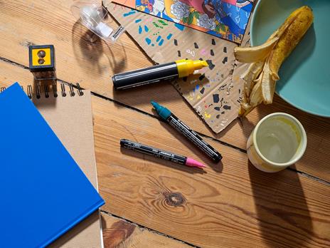 Marker acrilico - STABILO FREE Acrylic - Pack  da 3 - 1x T100, T300, T800C - con 3 punte diverse - Bianco - 5