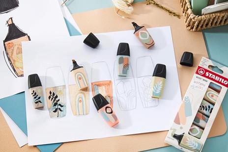 Evidenziatore - STABILO BOSS MINI Naturevibes - Astuccio da 3 - Cenere, Verde Oliva, Sabbia - 7