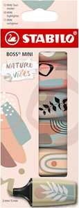 Cartoleria Evidenziatore - STABILO BOSS MINI Naturevibes - Astuccio da 6 - Colori assortiti STABILO