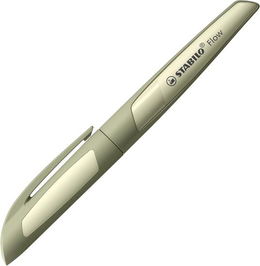 Penna Stilografica - STABILO Flow MONOCHROME in Verde Oliva - 1 penna - Cartuccia inclusa
