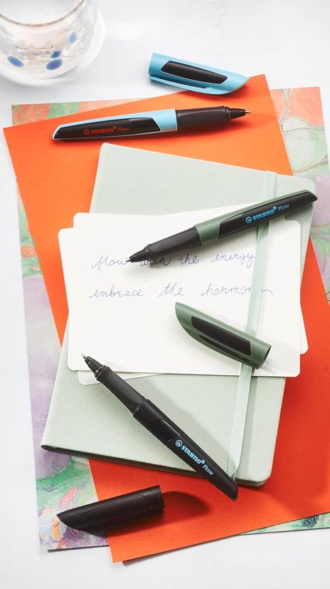 Penna a sfera - STABILO Flow in Muschio - Pack da 1 - Cartuccia inclusa - 4