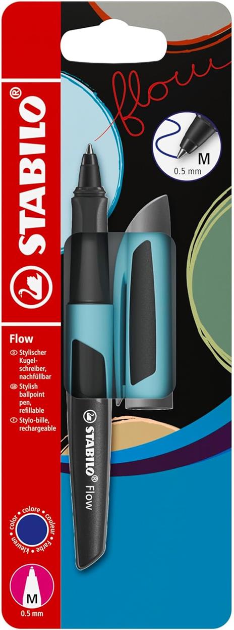 Penna a sfera - STABILO Flow in Ghiaccio - Pack da 1 - Cartuccia inclusa