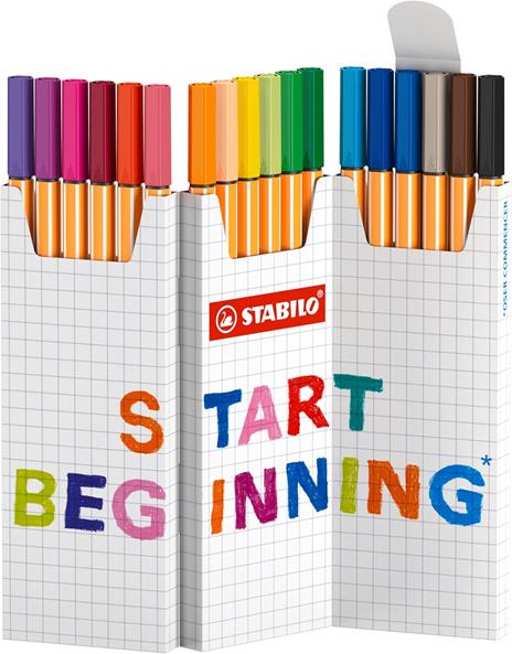 Fineliner - STABILO point 88 - ZIG ZAG Set da 18 - Colori assortiti - 6