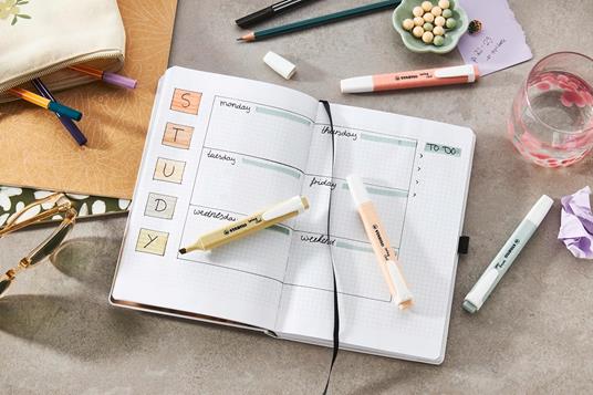 Evidenziatore - STABILO swing cool NatureCOLORS - Astuccio da 6 - Colori assortiti - 7