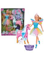 Steffi Love Welcome Unicorn, incluso Unicorno mamma e unicorno baby cambiacolore